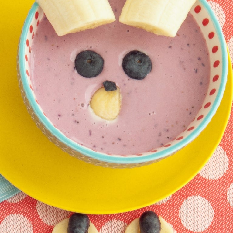 Kleurrijke konijnen smoothie mobile